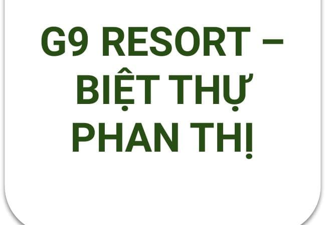 Logo G9 Resort – Biệt Thự Phan Thị